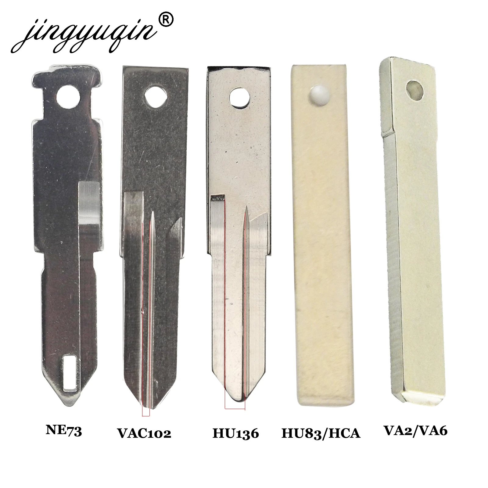 

jingyuqin VAC102 HU136 VA2/VA6 HU83 NE73 Uncut key Blade For Renault Nissan Peugeot Citroen Remote Fob Key Blank