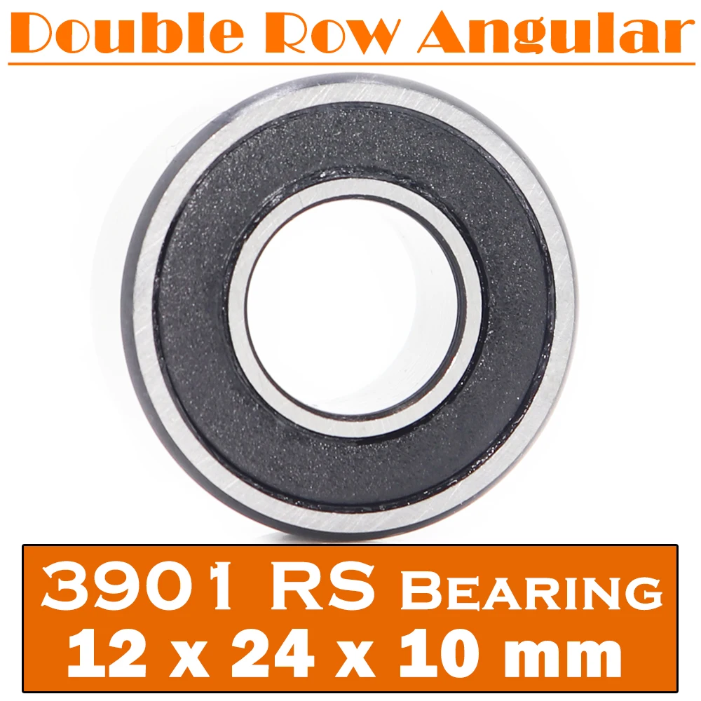 3901-2RS Bearing 12*24*10 mm ( 1 PC ) 3901 2RS Double Row Sealed 3901 RS Angular Contact Ball Bearings