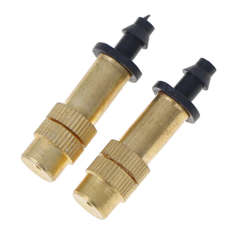 2Pcs Adjustable Copper Mist Nozzle Garden Sprayer Nozzle Greenhouse Lawn Water Sprinkler New~