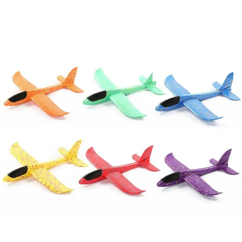 Hot Sell Epp Foam Hand Throw Airplane Outdoor Launch Plane Kids   48cm Interesting Aeroplane Model Game Gift Toys 1pcs