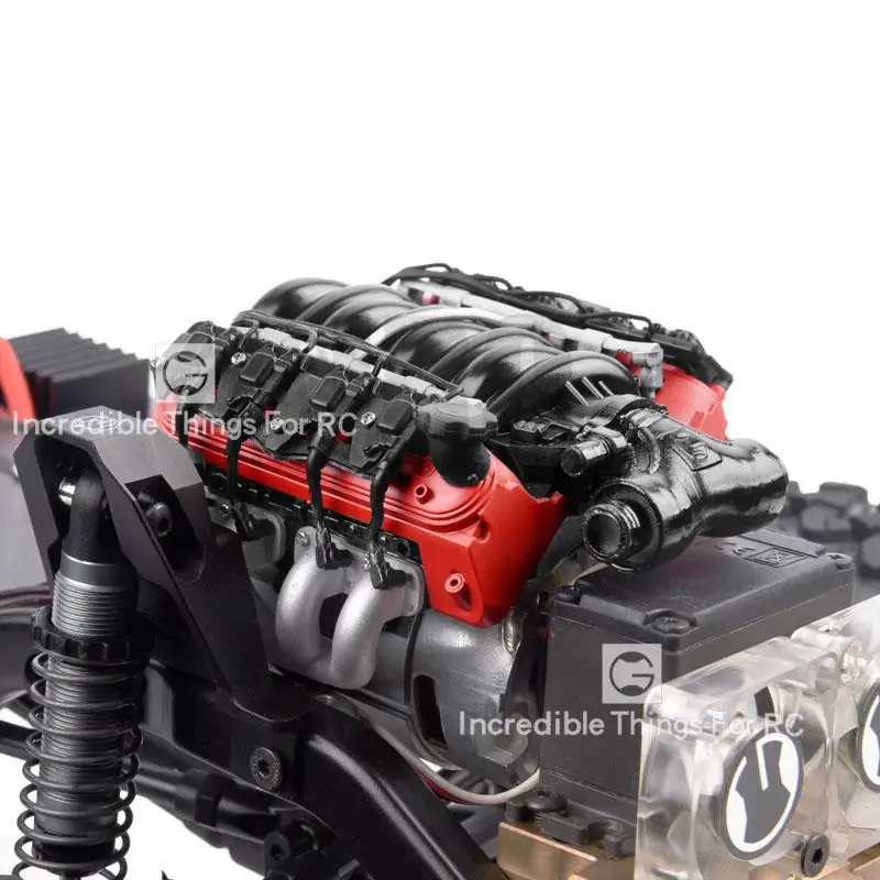 1 szt. Silnik silnik elektryczny wentylator chłodnicy ss7 V8 do 1:10 silnika Rc oś samochodu Scx10 90046 Trx4 Redcat Ls7 V8