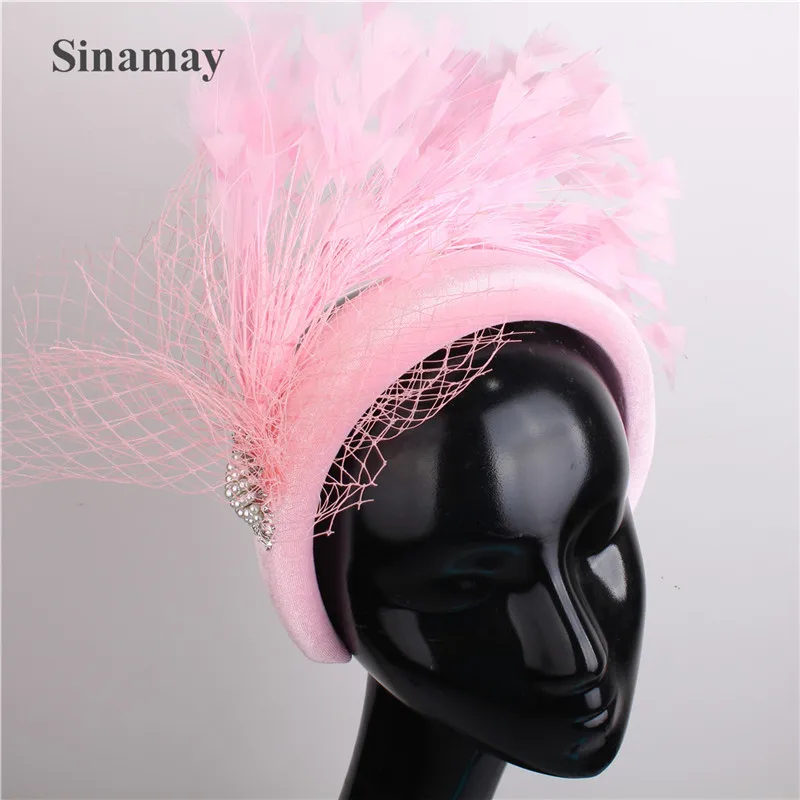 Elegant Ladies Party Mesh Headband Bridal Women Fashion Hair Band Accessories Cocktail Headdress Fascinators Wedding Headdress