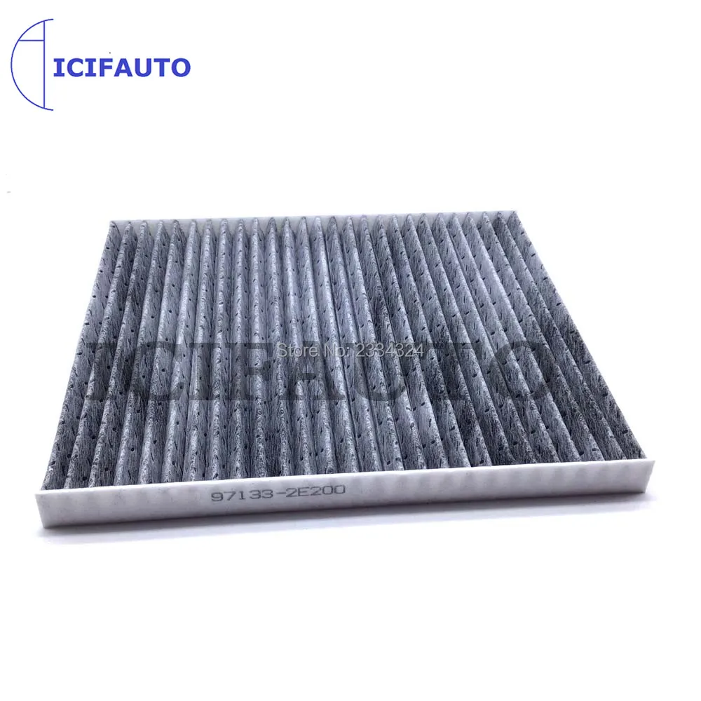 Activated Carbon Cabin Air Filter For Hyundai Accent Veloster Genesis Kia Rio Forte Rondo Sportage 97133-2E200 08790-2E200