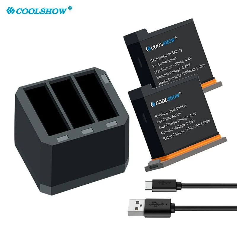 Camera Batteries for DJI Osmo Action Battery / 1300mAh for DJI Osmo Action Camera Accessories