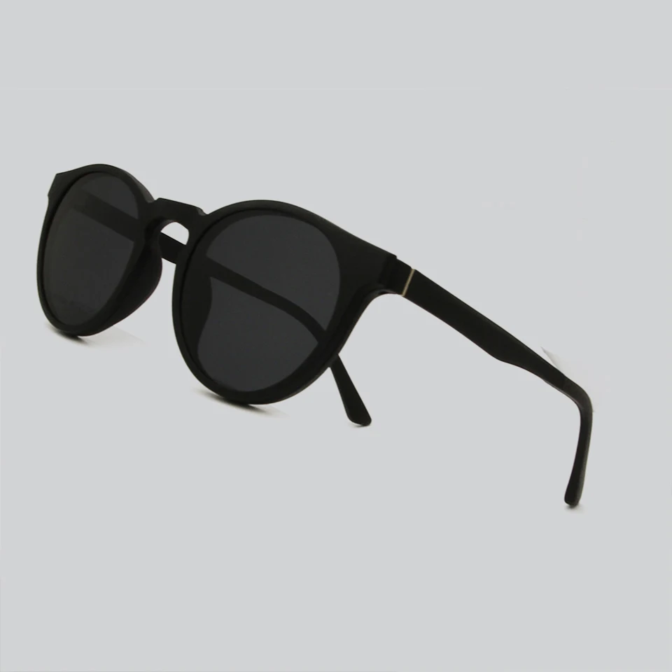 PEI Ultem Magnet Sunglasses Women Vintage Round Men Eyeglasses Frame With Magnetic Clip On Sunglasses Female Polarized Glasses - Image 3