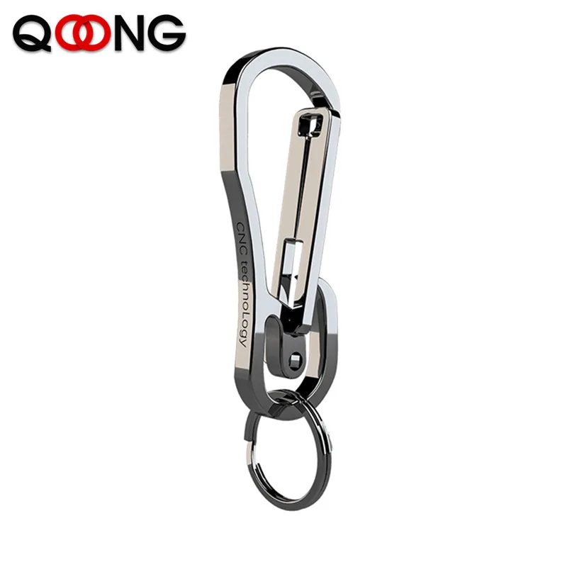 Stainless Steel Key Chain Men EDC Lightweight 316L Keychain Hanging Buckle Key Rings Quickdraw Tool High Quality Carbine Y94