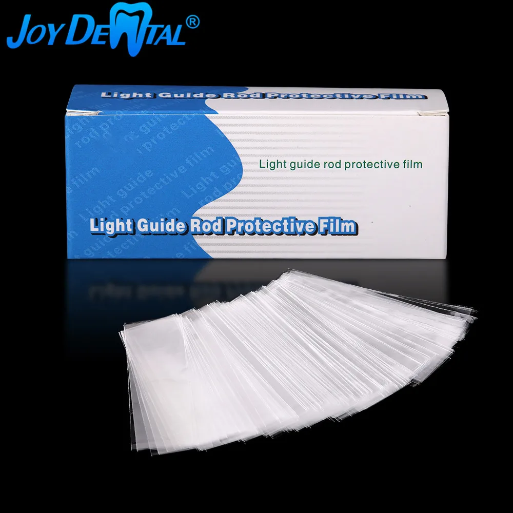 200 Pcs/Box Dental Disposable Light Guide Rod Protective Film Sheath Sleeve Cover 18*67MM Plastic For Curing Light Stick