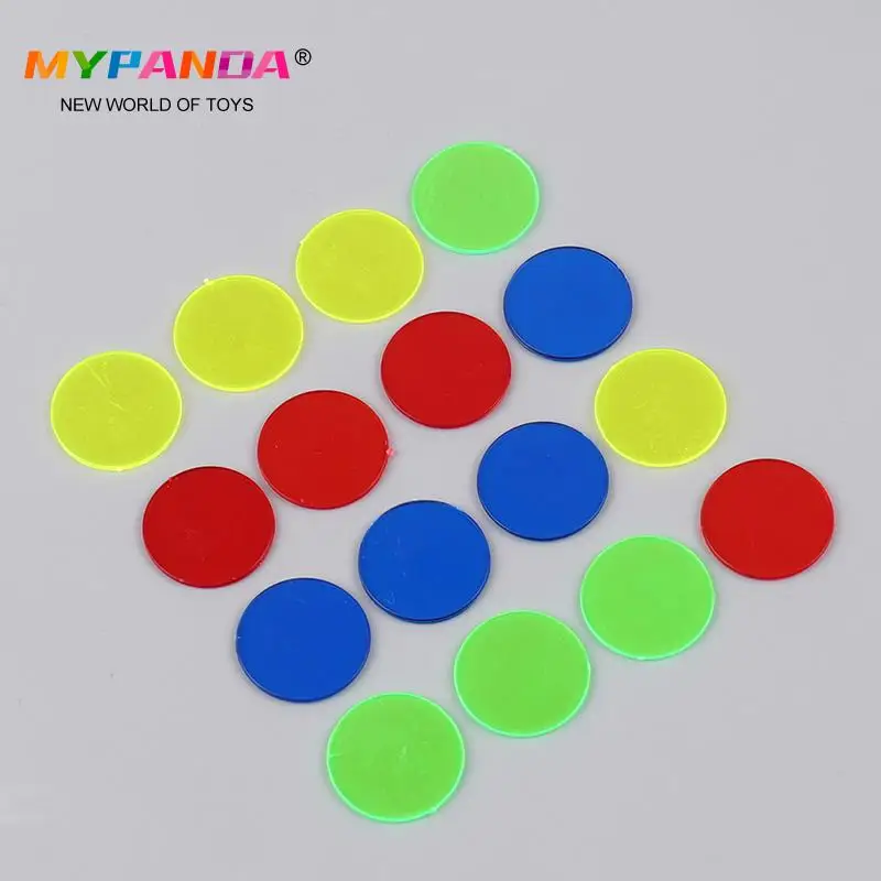 100pcs 15mm Montessori Learning Education Math Toys Learning Resources Color Plastic Coin Bingo Chip Kids Classroom Supplies