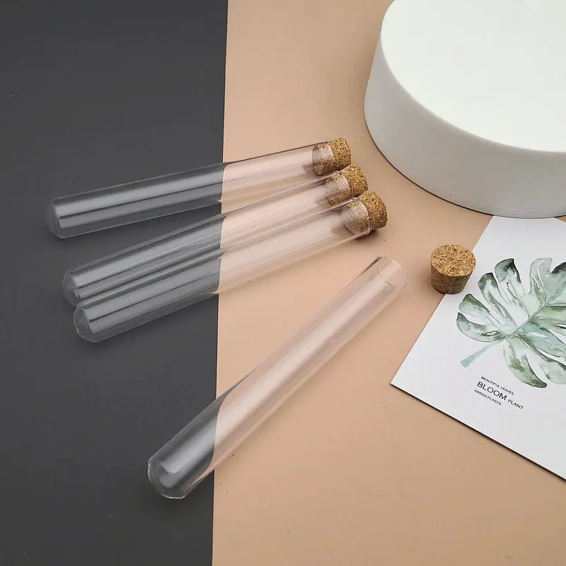 24pcs/lot Lab Thickened Glass Round Bottom Test Tube with Cork Stopper Dia13mm Length 100mm Wedding Favours Tubes