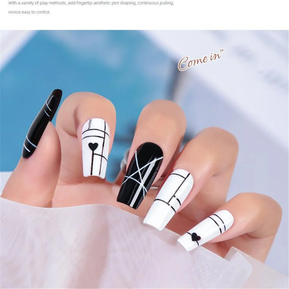 15 ml/teil 2021 Nail art Linie Polnischen Gel Kit Für UV/LED Farbe Nägel Zeichnung Polnischen Lack DIY malerei Lack Liner Gel Werkzeug P@89