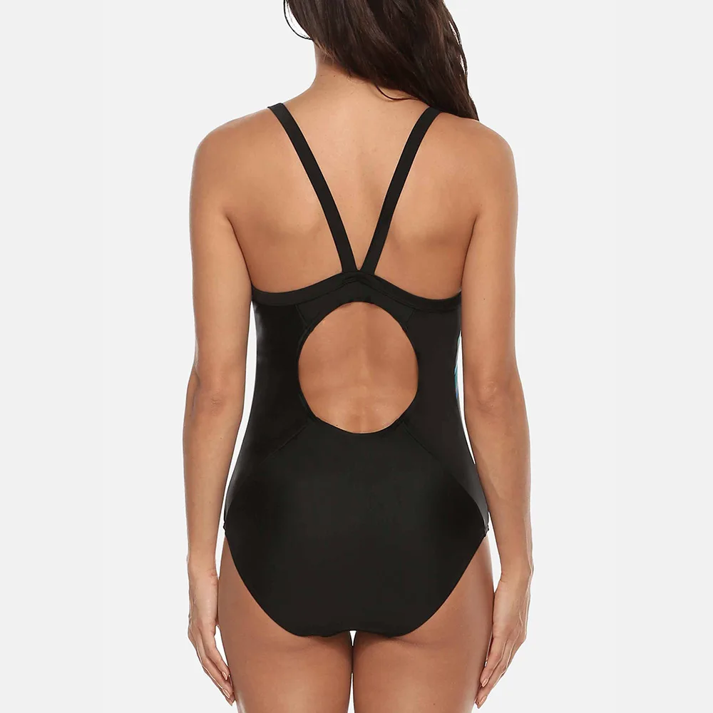 Anfilia Women\'s One Piece Sports Swimwear Athlete Sport Swimsuit Bikini Beach Wear Bathing Suit