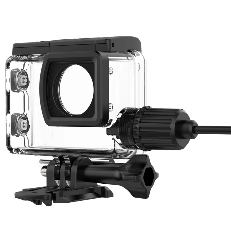 SJCAM SJ6 دراجة نارية مقاوم للماء الإسكان مع كابل يو اس بي لsjcam SJ6 ليند عمل الكاميرا