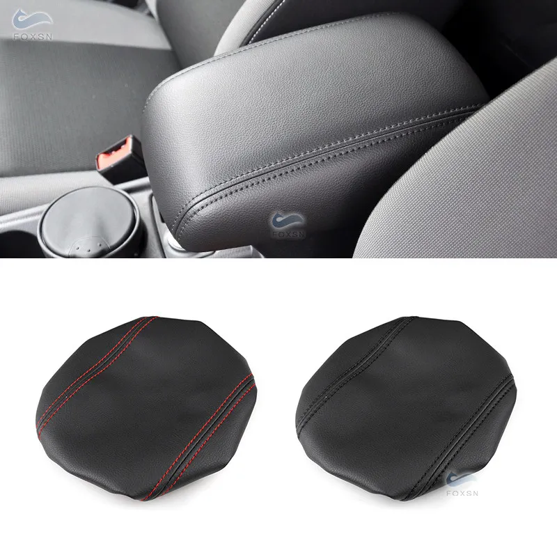 For Ford Focus 2012 Car Microfiber Leather Interior Center Console Lid Armrest Box Cover Protective Trim