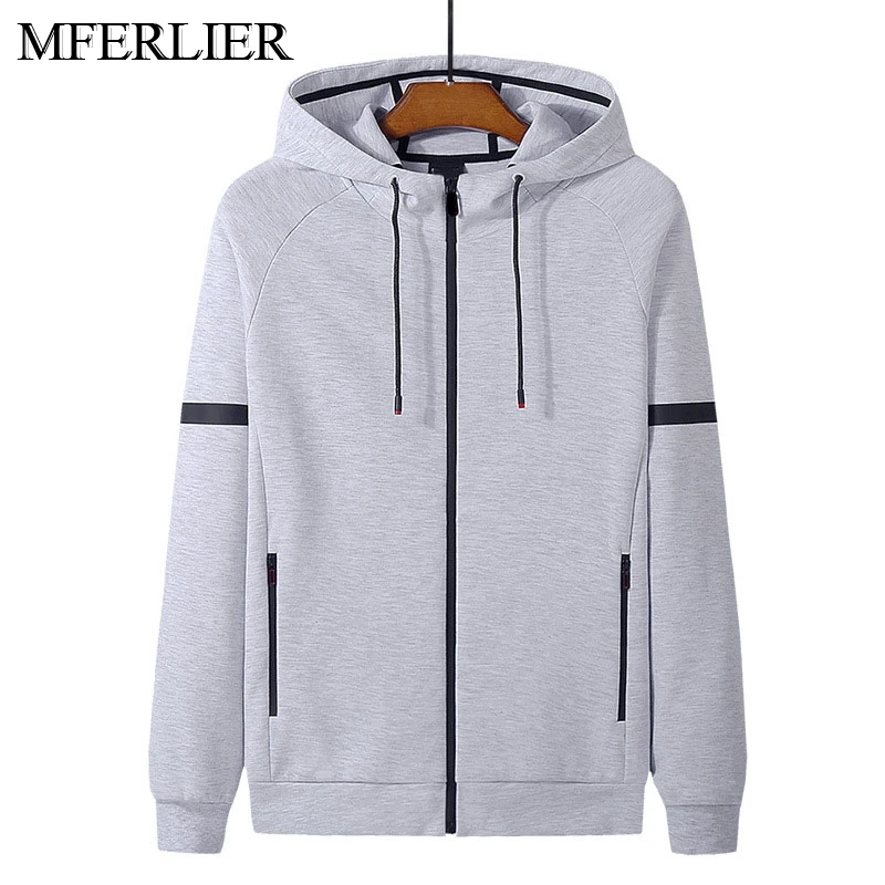 Frühling Herbst Baumwolle Männer Hoodies 5XL 6XL 7XL 8XL Büste 145cm Plus Größe Langarm Sweatshirt 5 Farben