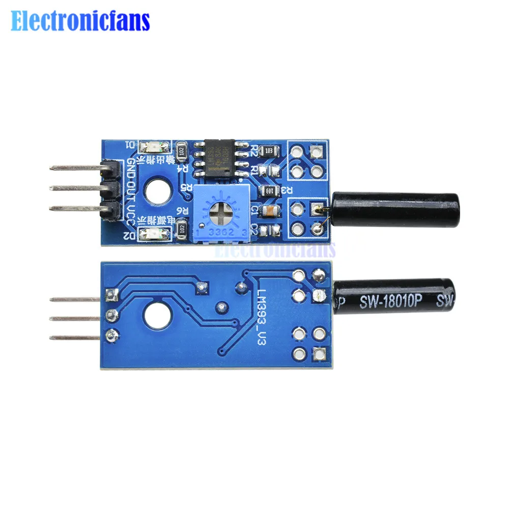 Вибрация Сенсор модуль нормально открытый переключатель вибрации высокочувствительный сигнализации модуль SW-18010P шок Сенсор модуль для Arduino