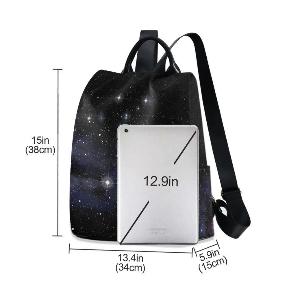 Female high-quality Backpack 2020 starry sky print Lady Zipper travel bags Knapsack Small Ladies Bag College School Book Bag