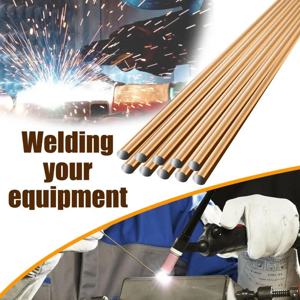 Butt Welders 10PCS Welding Rod Straight Easy to Carry Carbon Steel Brass Welding Rod for Industrial