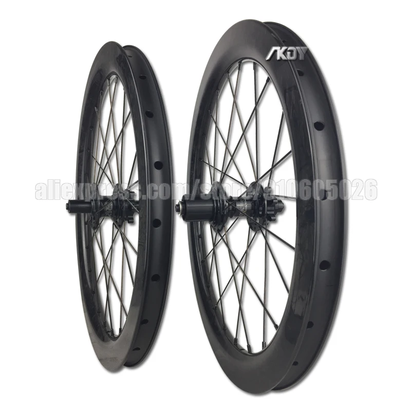 20 Inch Carbon Wheels for Birdy 10 11 Speed Folding Bike 38mm Height 25mm Width Disc Brake 100 135 20