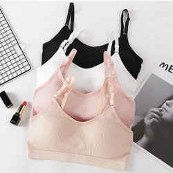 Women's Sports Bra Beauty Back Thread Wrapped Chest Yoga Tube Top Adjustable Strap With Chest Pad Gym Fitness Sleep Underwear