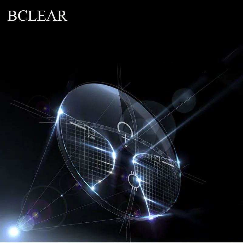 BCLEAR High Quality Anti-blue Ray Lenses Free Form Progressive Prescription Lens Far Near Block UV Blue Light Eyes Protection