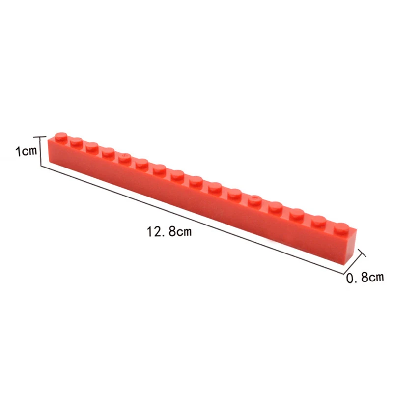 Blocos de construção grossos 1x16 pontos, 50pcs, figuras educacionais e criativas, compatíveis com marcas, brinquedos para crianças, 2465