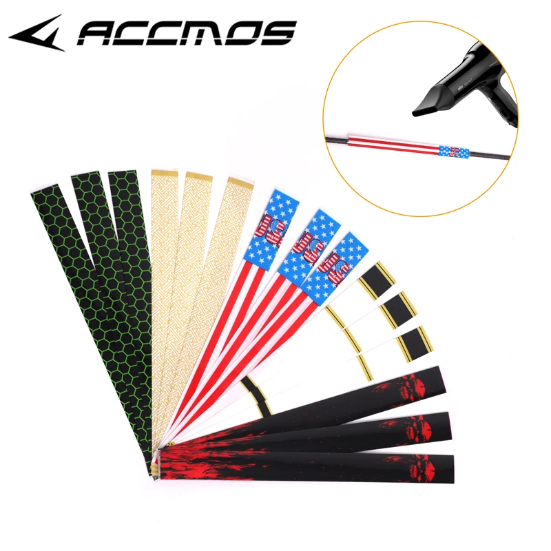 15pcs DIY Archery Heat Shrinkable Arrow Shaft Wraps Paper Arrow Sticker Paster Wrap For Wood Bamboo Of Hunting Accessories