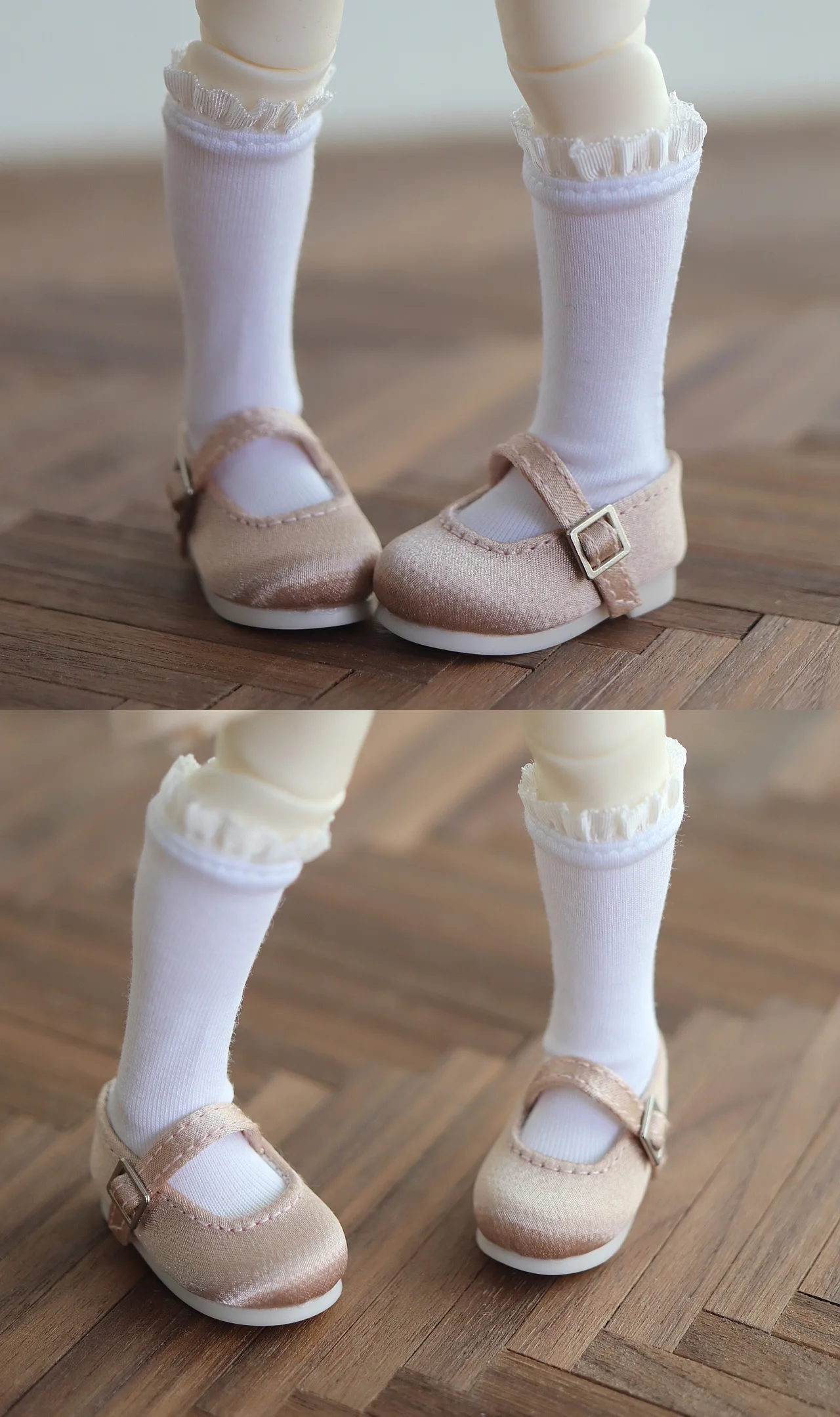 BJD Doll Shoes Round Toe Soft Stain Silk Pink Purple Red Girls Elegant Dance Multi-colored 1/6 yosd Youth BJD Doll Accessories