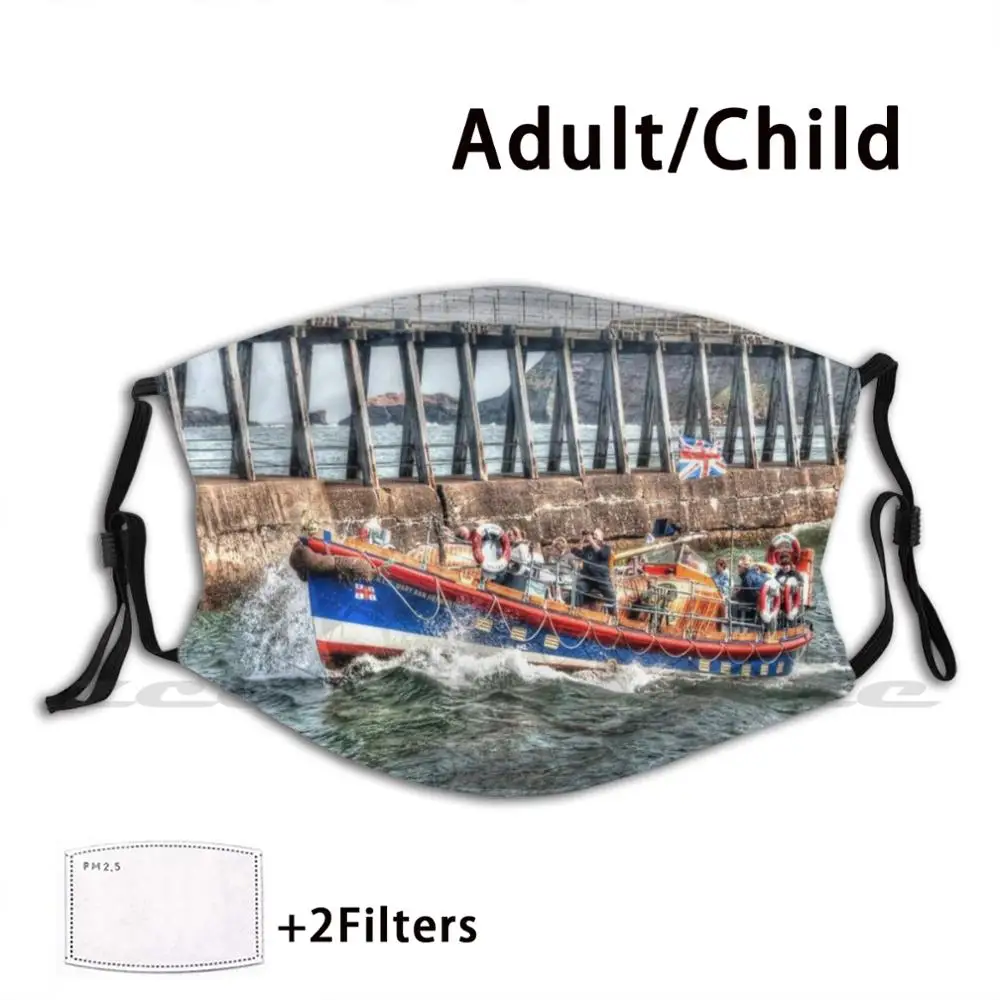 

Whitby's Old Lifeboat , Rnli Mary Ann Hepworth Mask Cloth Reusable Print Filter Washable Whitbys Old Lifeboat Rnli Whitby