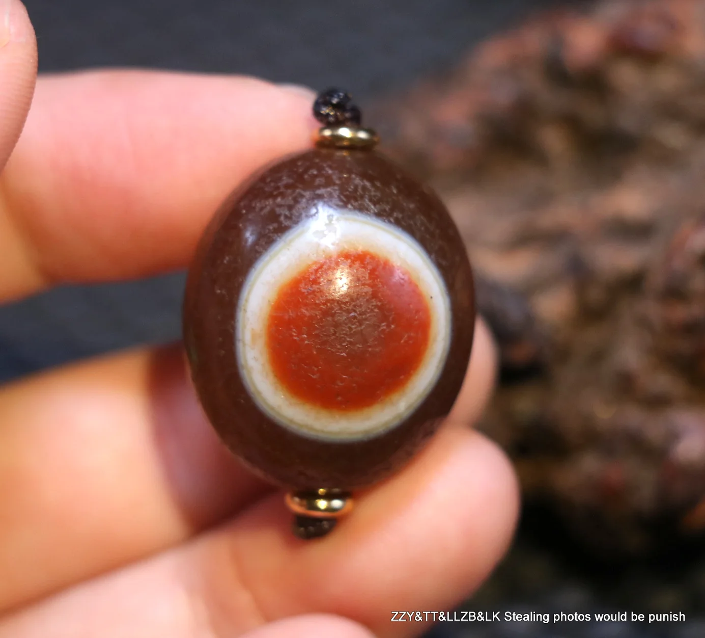 

Energy Power Tibetan old Agate Heaven Eye Goat Eye totem dZi Bead Pendant Amulet Timestown UPD211006B543211