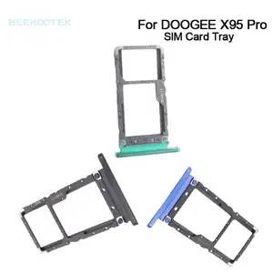 Bilashmart BackShell Original DOOGEE X95 Pro SIM Cards Adapters SIM Card Tray SD Slot Holder Tray Reader Accessories Doogee X95Pro Smartphone