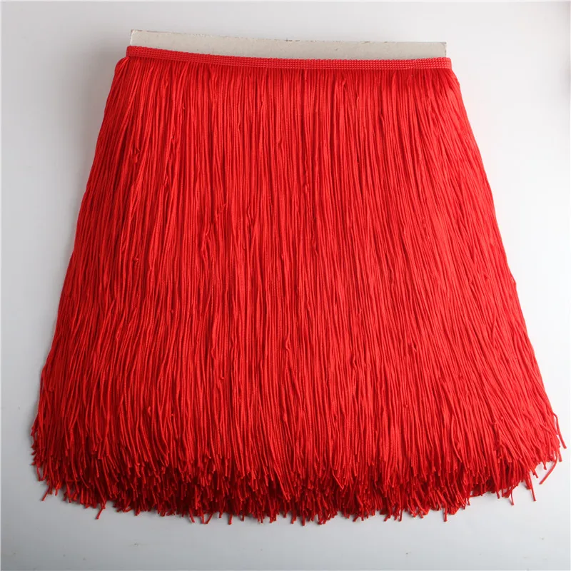 10 yards /Lot 30cm long Lace Fringe Trim Tassel Trimming For Diy Latin Dress Stage Clothes Accessories Lace Ribbon