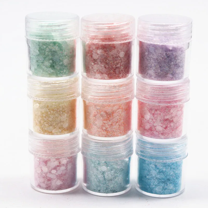 

Шестигранные блестки для ногтей, 10 мл, блестки, разные цвета, акриловая пудра для ногтевого дизайна, аксессуары для творчества и искусства ногтей