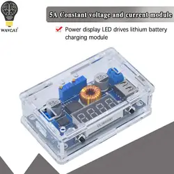 5A 75W 5-36V to 1.25-32V DC-DC Step Down Voltage Inverter Converter Regulator CC CV Power Transformer Supply USB Protective Case