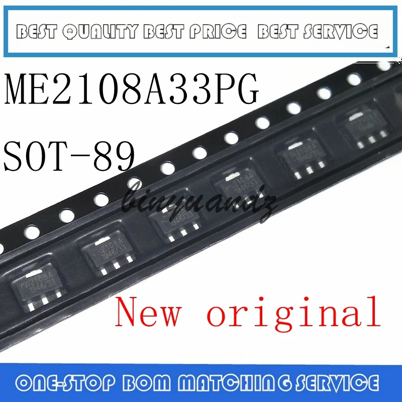 50 pces-500 pces me2108a33 me2108a33pg OT-89 dc/dc chip me2108a 3.3v