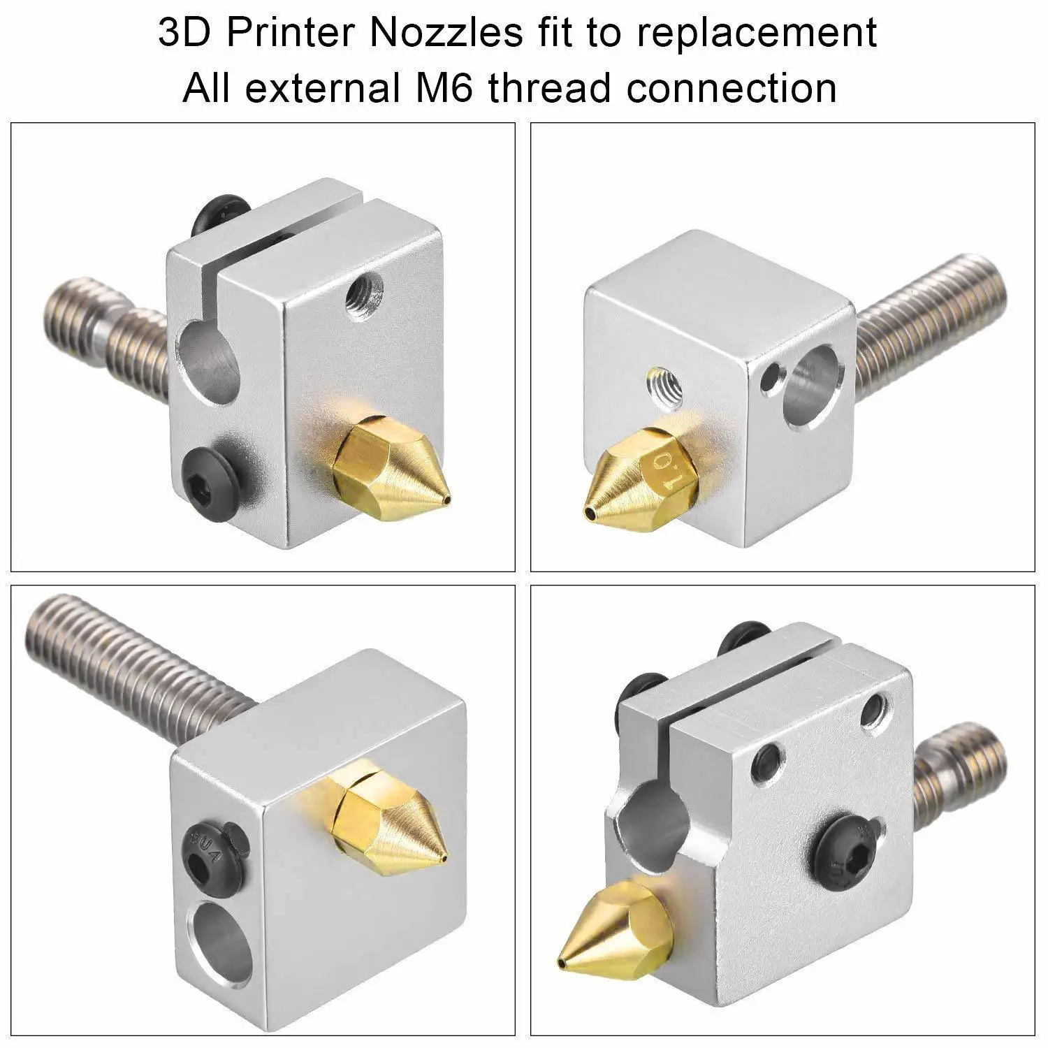 Buses d'extrudeuse pour imprimante 3D, 0.8mm, pour Anet A8 Makerbot MK8 Creality CR-10 S4 S5 Ender 3 3Pro 5, 30 pièces