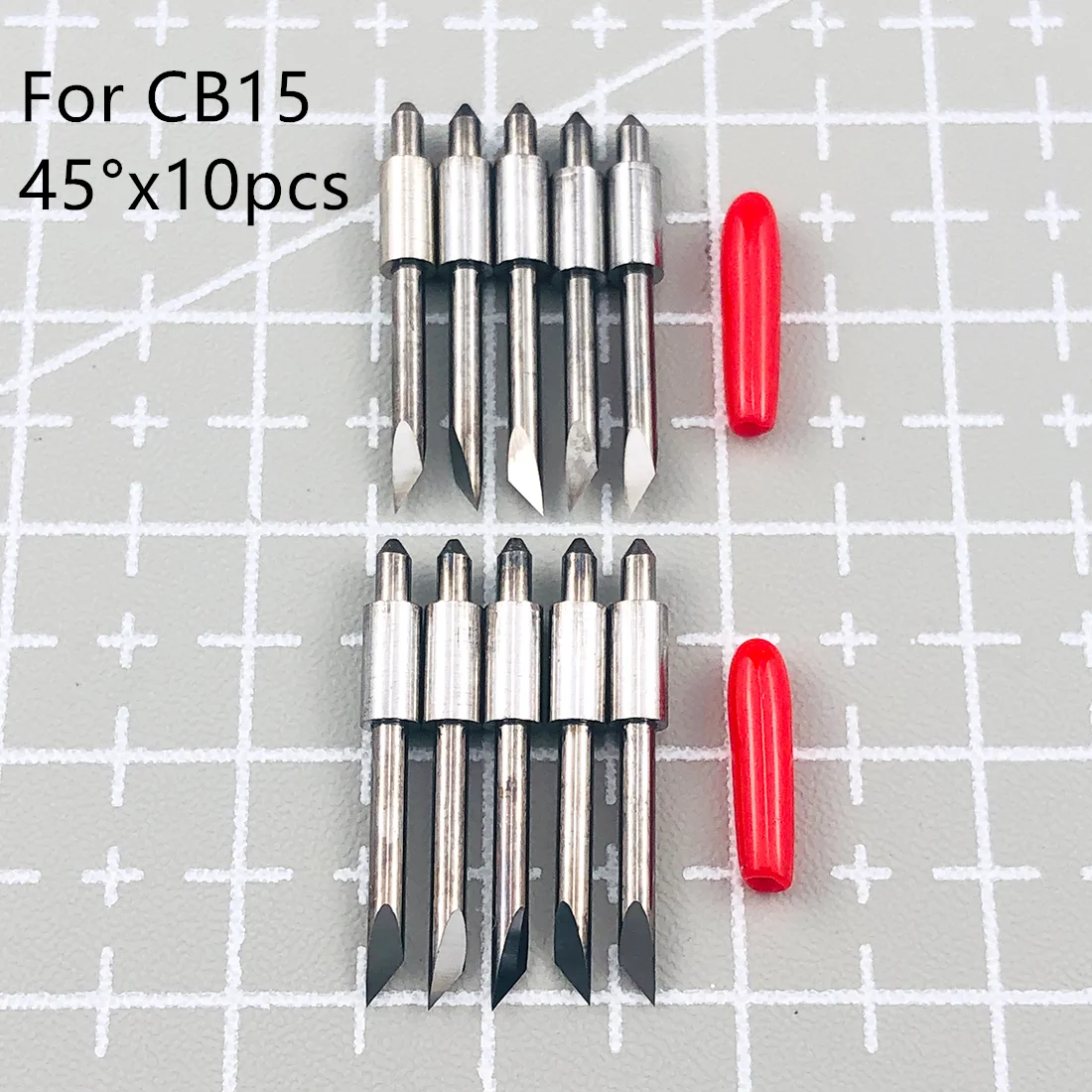 

10pcs 45 Degree Plotter Vinyl Cutter Knife Plotter Blades for Graphtec CB15 Silhouette Cameo Holder Milling Engraving Machine