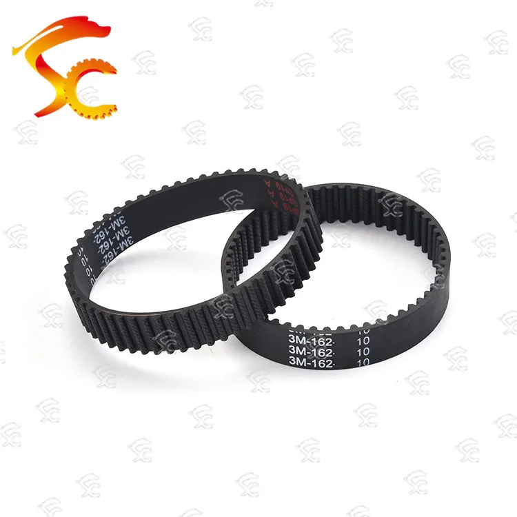 

10pcs/LOT HTD3M belt 3M 162 Length 162mm teeth 54 width 10mm 3M timing belt rubber closed-loop belt Free Shipping