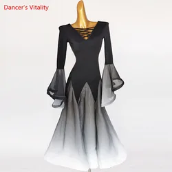 Ballroom Dance Dress V-Neck Big Swing Skirt Performance Clothes Profession Custom Adult Child High-end Competition Clothing