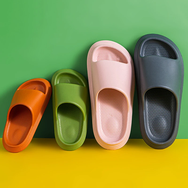 2021 New House Children Bath Slippers Comfortable EVA Summer Boys Girls Bedroom Slippers Non-slip Home Kids Heel Shoes