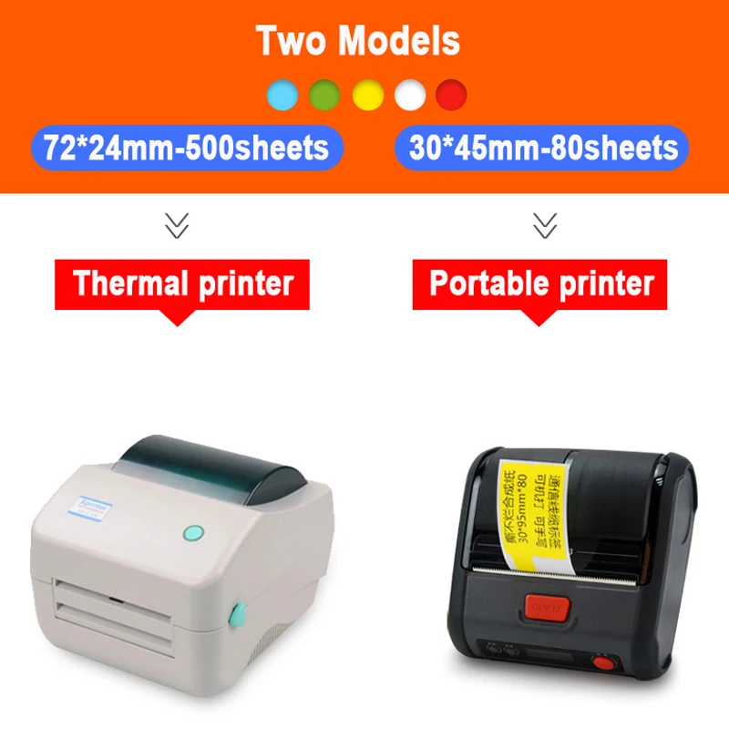 Thermal Cable Label Portable Sticker P-Type Communication Network Fiber Electric Lines Sticker 72*24mm 30*35mm