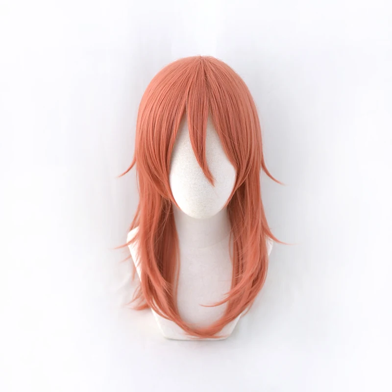 Chainsaw Man Angel Devil Orange Long Wig Cosplay Costume Heat Resistant Synthetic Hair Men Women Party Wigs + Wig Cap