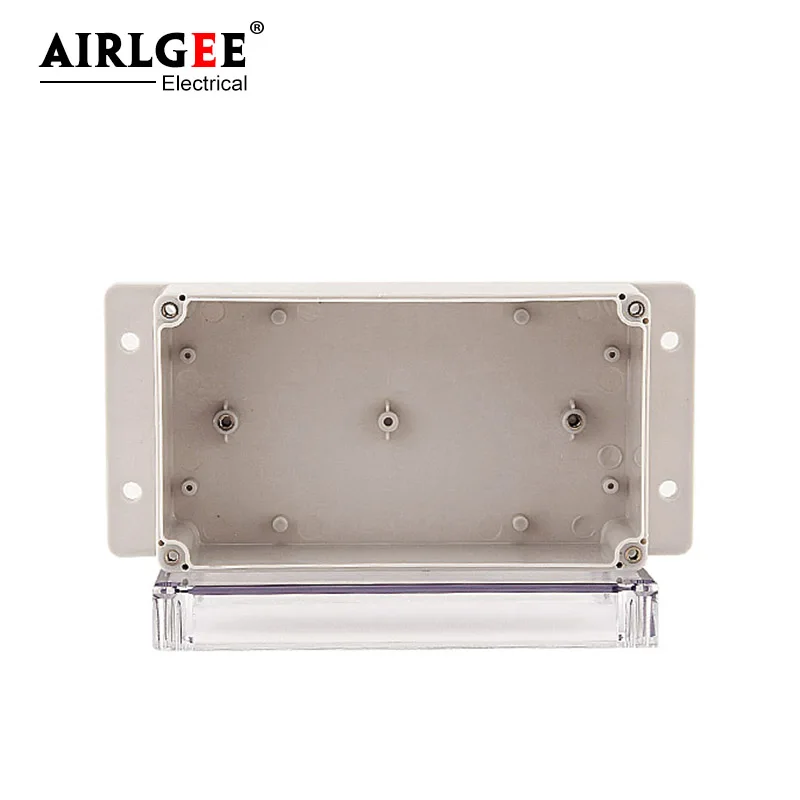 158 * 90 * 64mm transparent cover waterproof junction box with fixed ear plastic sealed underground fiber optic box