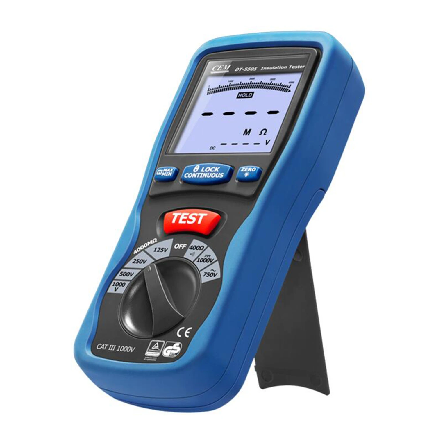 CEM DT-5500 Digital Insulation Resistance Tester Electrical Equipment Insulation Material Resistance Detection Over Range Prompt