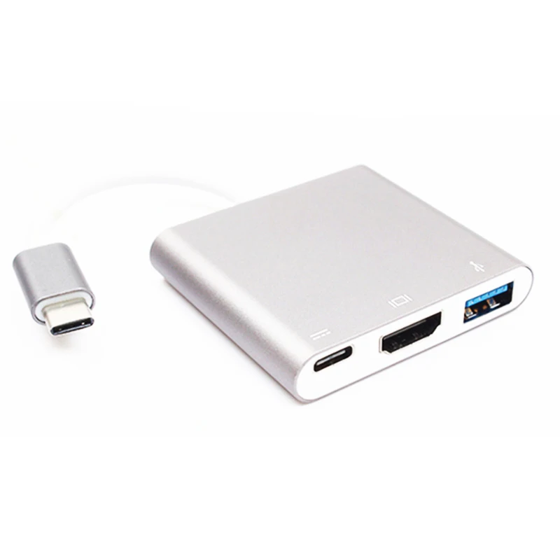 4K USB-C 3.1 konwerter Hub USB typ C na USB 3.0/HDMI kompatybilny cyfrowy Adapter AV Multiport dla komputerów Macbook laptopy HDTV