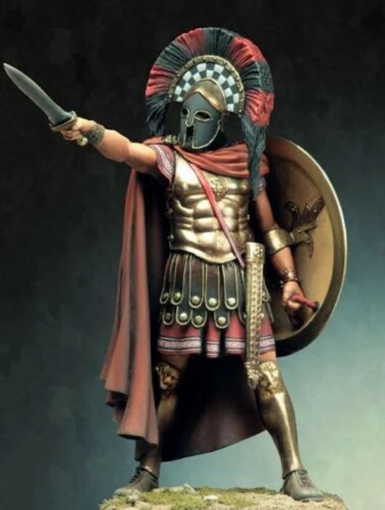 

New Unassembled 1/18 90mm ancient stand warrior with shield (WITH BASE ) Resin Figure Unpainted Model Kit