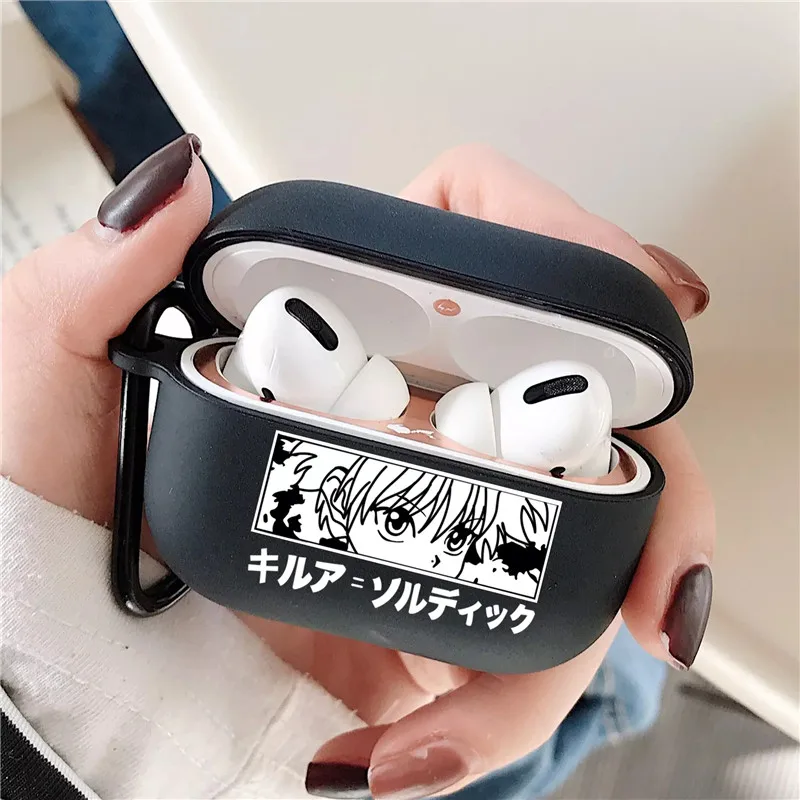 Hunter x Hunter 3 Anime Soft Earphone Charging Case For Apple AirPods 2 1 Case Black Silicone Protective Cover for Air Pods Pro