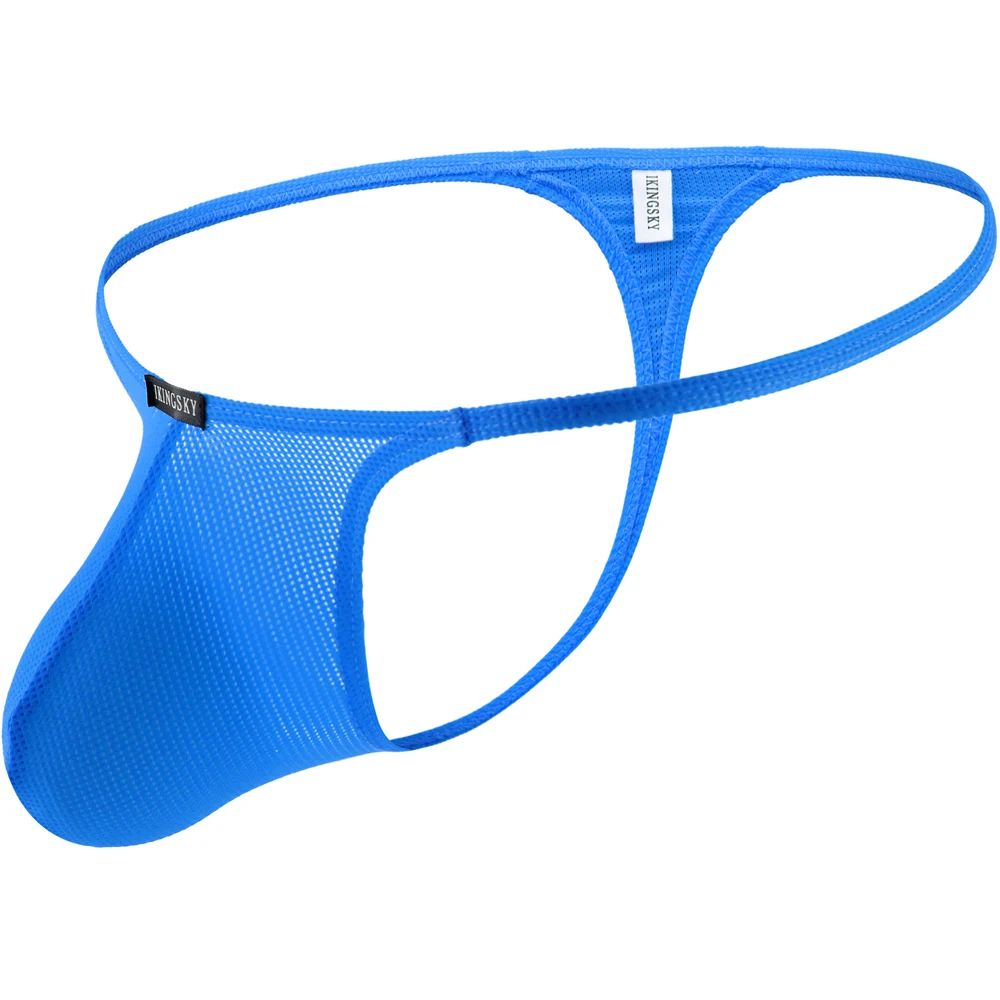 iKingsky Men\'s Pouch G-String Underwear Big Package Y-Back Panties Breathable Bulge Thong