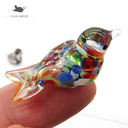 Miniature Murano Glass Bird Decorative Figurine Japan Style Home Garden Decor Accessories Lovely Handmade Glass Animal Ornament