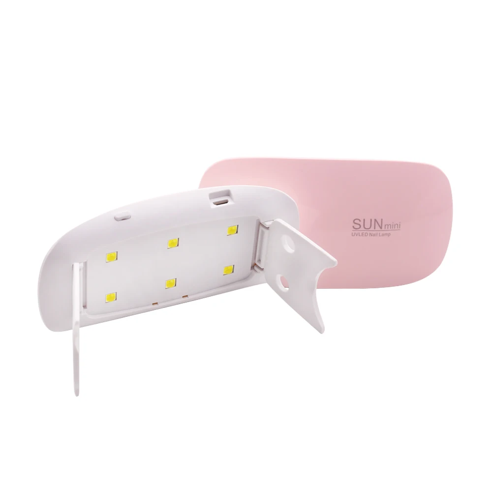 Nailco prego secador 6w mini portátil rosa branco conduziu a lâmpada do prego para o presente luz carga usb 60s uv cura lâmpada led prego gel ferramentas