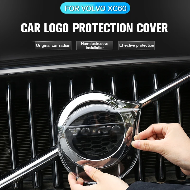 Car Logo Protection Guard Exterior Dustproof Waterproof Car Logo Protective Cover for Volvo XC60 XC90 S90 V90 V60 S60 XC40